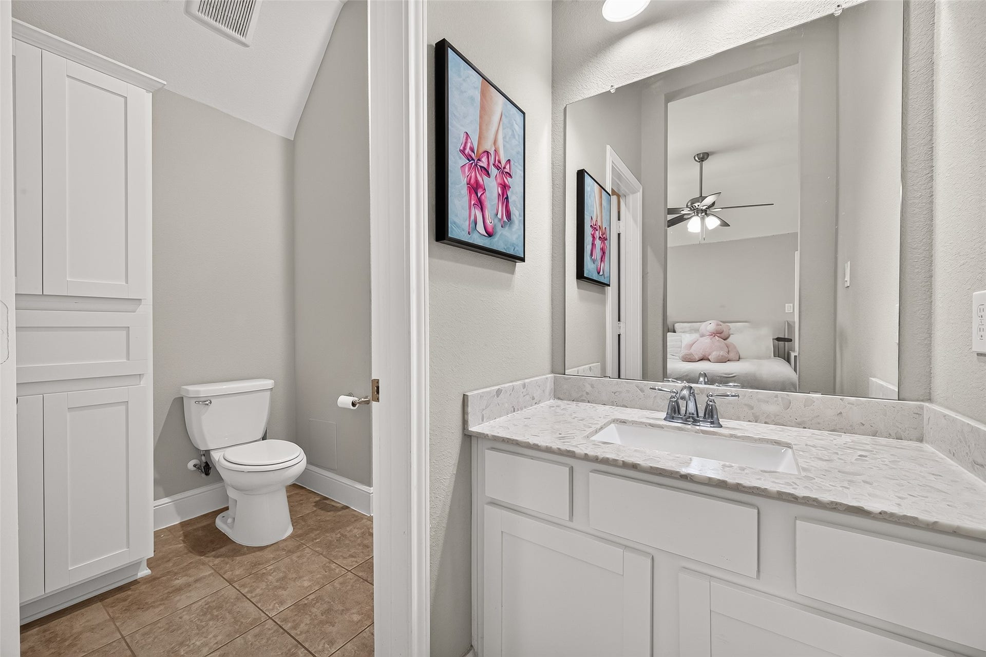 One view of the jack and jill bath on the second floor.