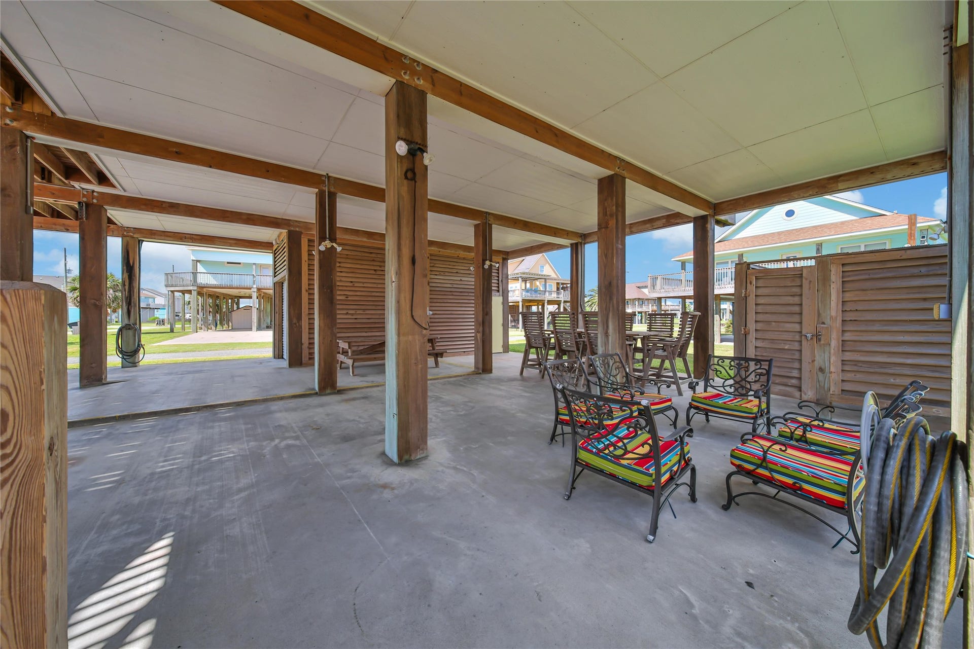 2019 Vista Dr Drive, Crystal Beach, TX 77650 Newly added garage & understairs storage.