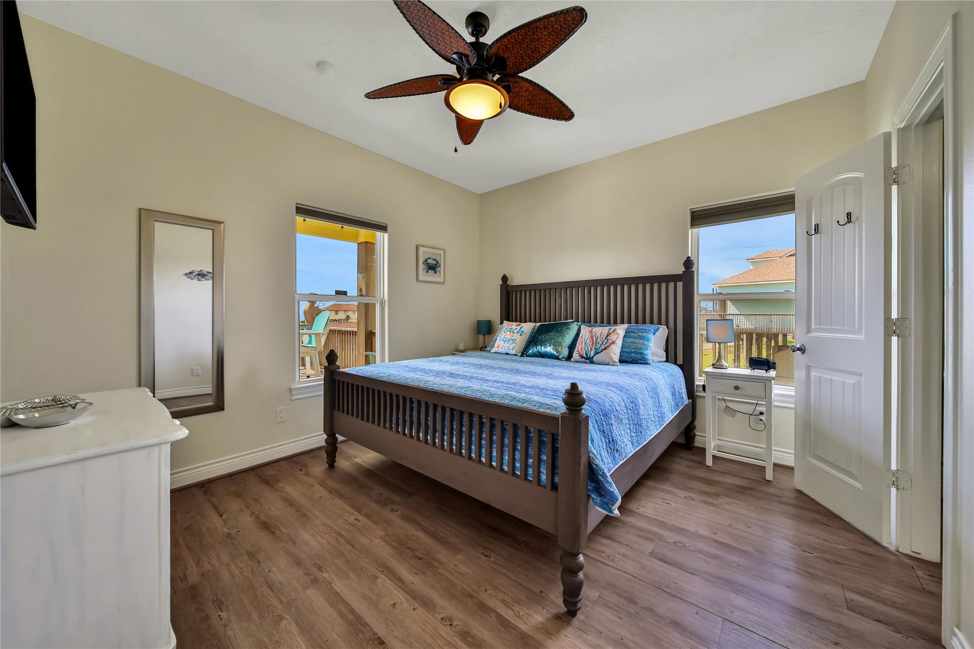2019 Vista Dr Drive, Crystal Beach, TX 77650 Bedroom #1- with views of the Gulf!