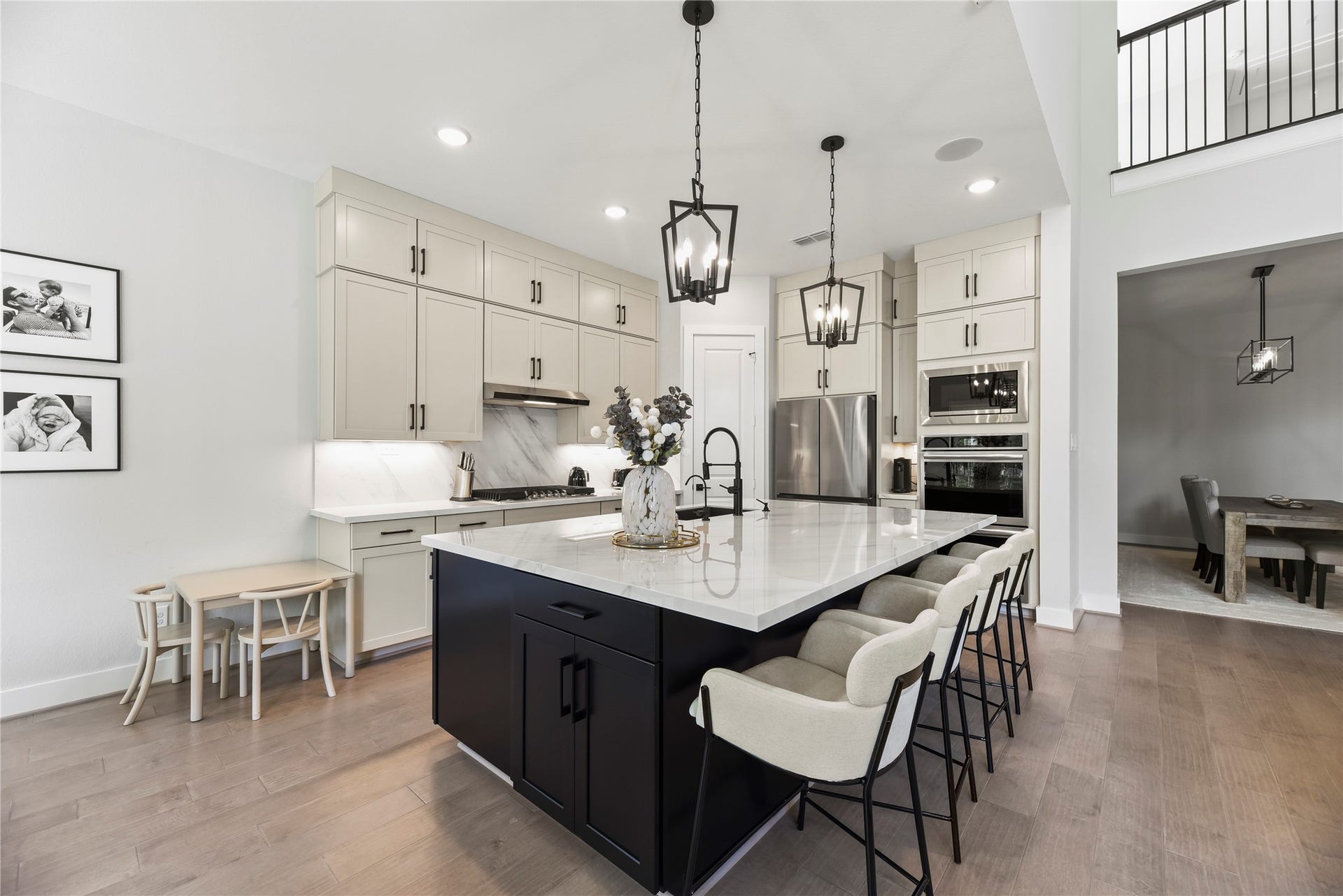 4439 Southpoint Way, Fulshear, TX 77441 Abundant cabinet space, under cabinet lighting and stainless steel appliances including a gas cooktop, double convection ovens and the refrigerator will stay.