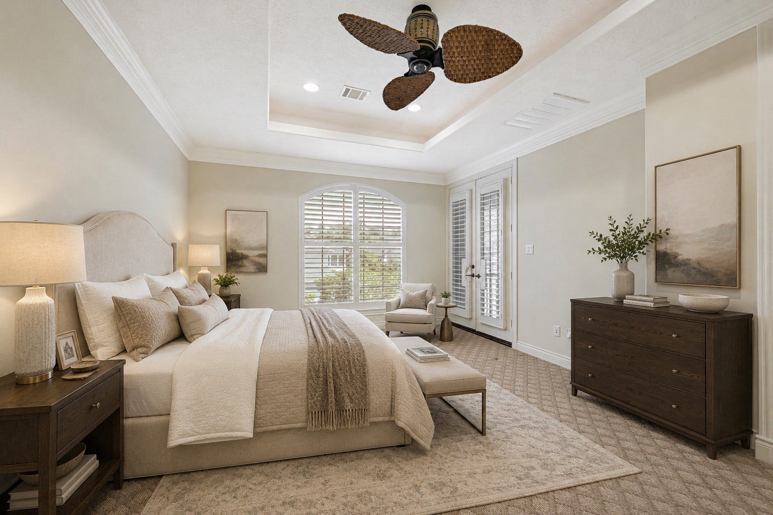 3 Waterford Pointe Circle, Sugar Land, TX 77479 Primary Bedroom #2 Upstairs - abundant natural light with door leading into the beautiful balcony