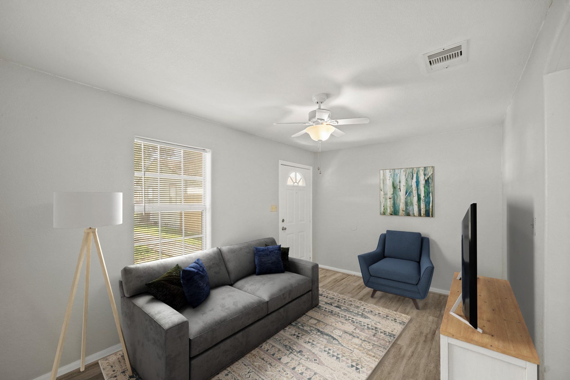 Virtually Staged family room