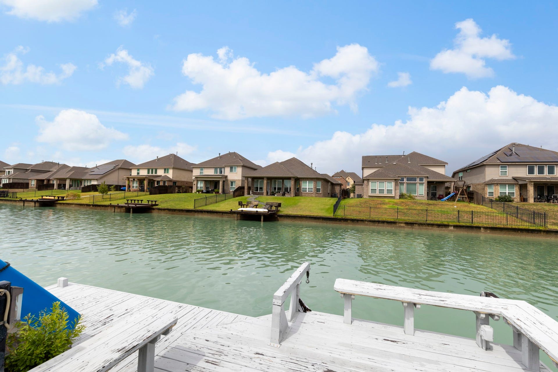 24030 Cannon Anello Court, Katy, TX 77493 The dock from the backyard to enter the canal.
