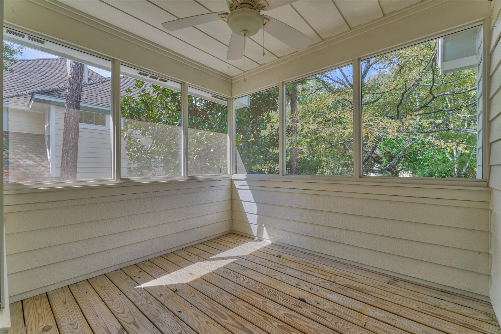 Step outside onto the screened-in upstairs balcony, complete with a ceiling fan, and enjoy a peaceful retreat for relaxing mornings and evenings!