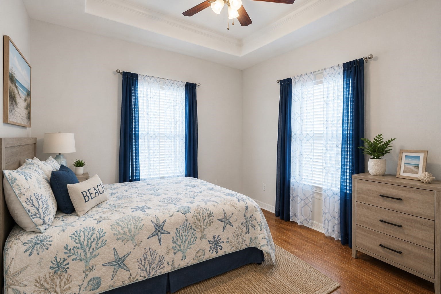 437 Pompano Street, Bayou Vista, TX 77563 Guest bedroom virtually staged