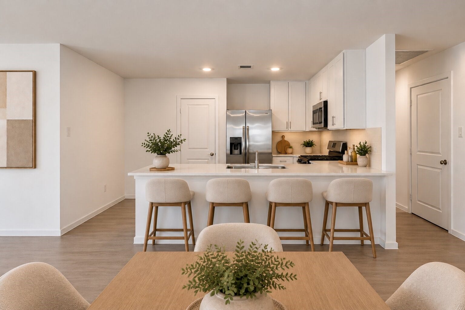 1718 Primrose Pointe Drive, Crosby, TX 77532 **Virtually Staged** The heart of the home is ready for busy mornings and casual meals, with an expansive breakfast bar that makes gathering around the kitchen easy.