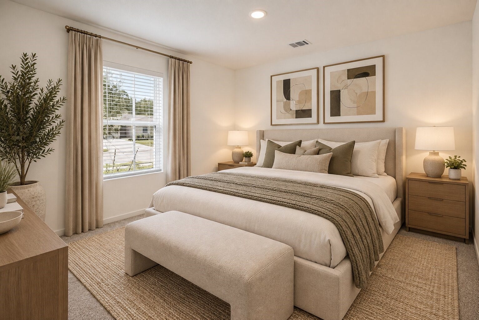 1718 Primrose Pointe Drive, Crosby, TX 77532 **Virtually Staged** Clean lines and a flexible layout make this bedroom easy to personalize, with plenty of potential for a cozy and functional setup.