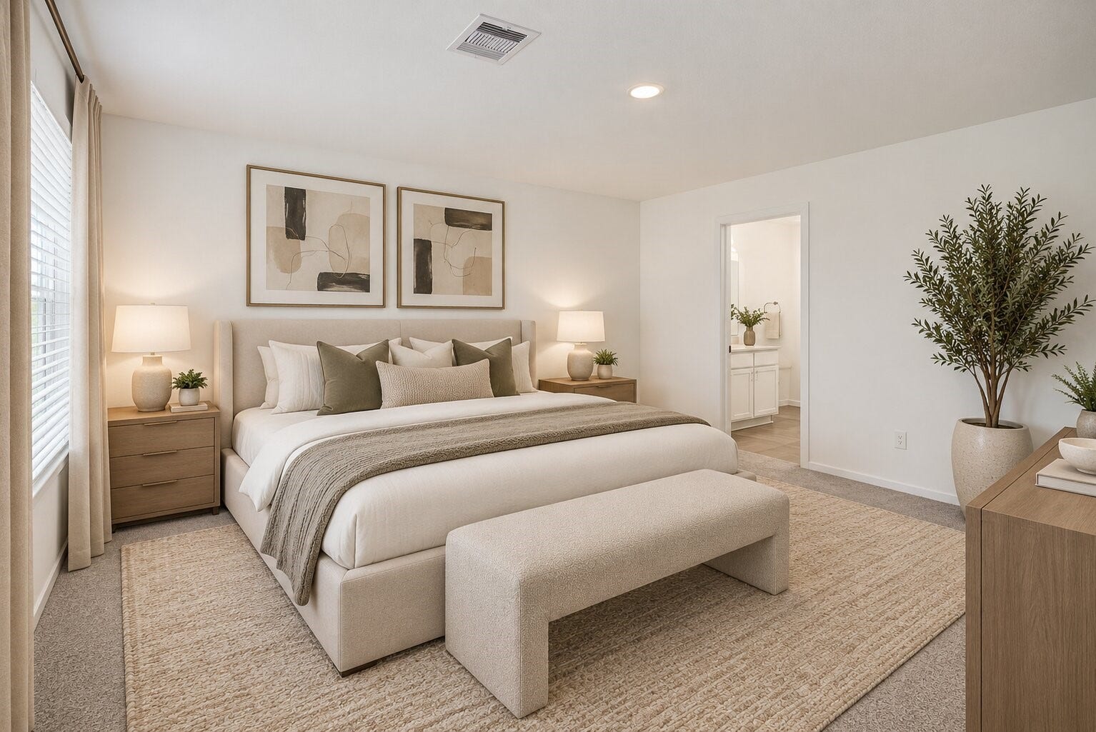1718 Primrose Pointe Drive, Crosby, TX 77532 **Virtually Staged** Wake up to natural light in a primary bedroom that feels bright, inviting, and spacious enough to create your own private escape.