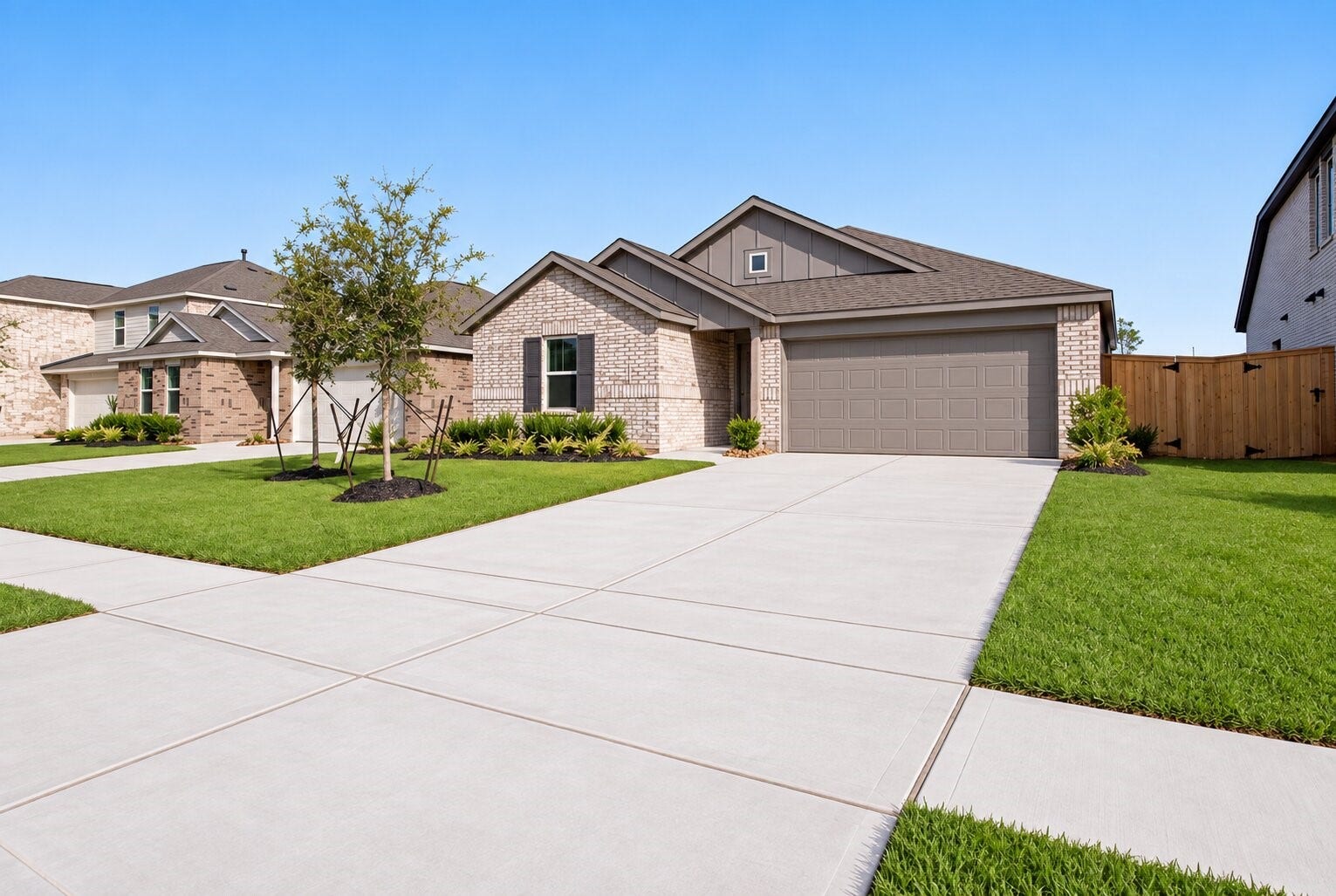 1718 Primrose Pointe Drive, Crosby, TX 77532 Arrive home to effortless curb appeal, with a spacious driveway, attached garage, and welcoming exterior that makes everyday living feel easy.