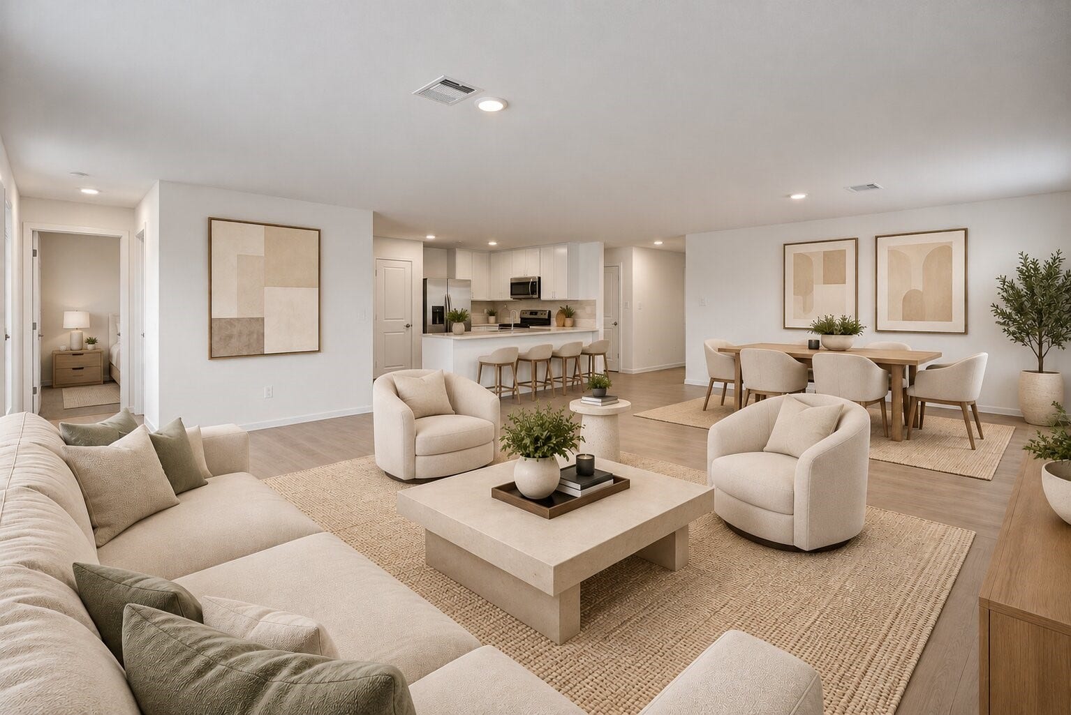 1718 Primrose Pointe Drive, Crosby, TX 77532 **Virtually Staged** A generous main living space gives you the flexibility to create a comfortable gathering spot while staying connected to the dining area and kitchen.