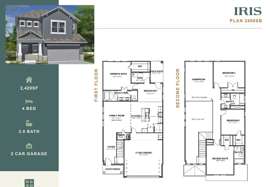 14210 Aston Pine Drive, Houston, TX 77032 Builder plan and specifications. Finishes subject to change.