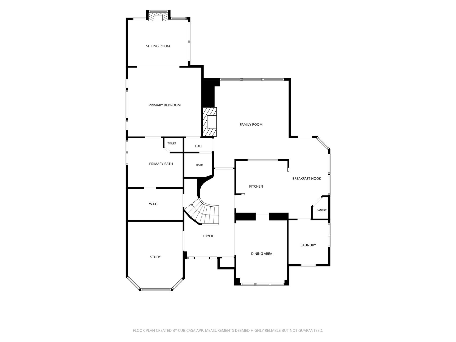 11 Saint Thomas Court, Houston, TX 77070 First-floor layout features a grand two-story foyer, formal dining, private study, spacious family room, island kitchen, breakfast room and expansive primary suite with separate sitting area.