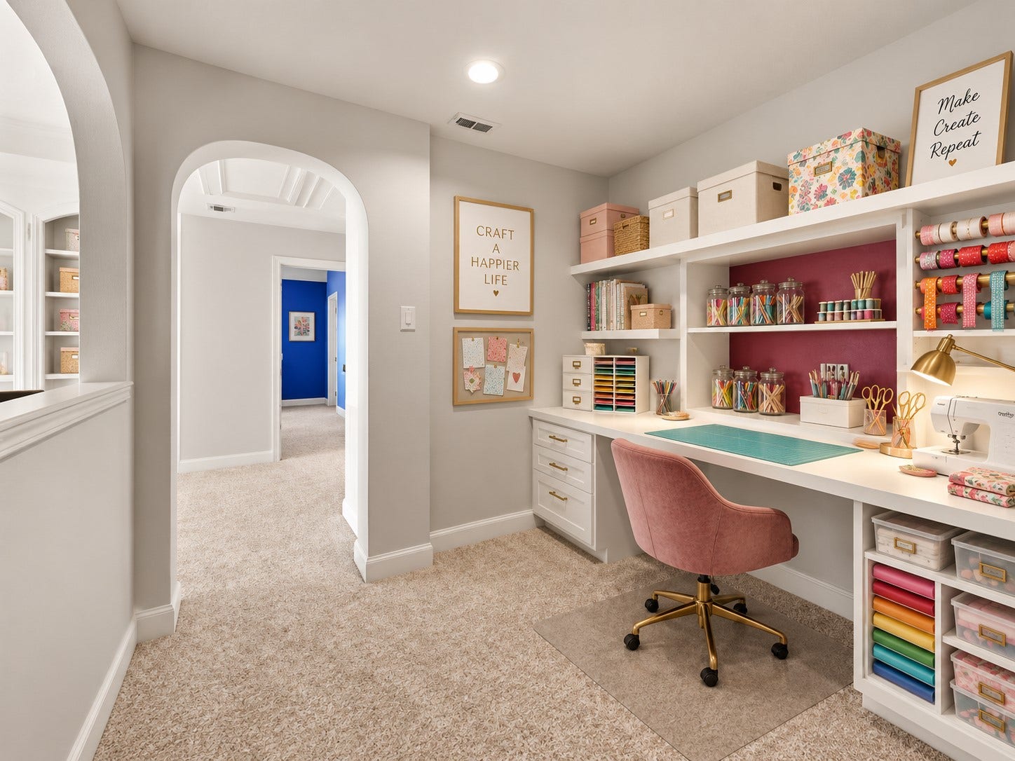 11 Saint Thomas Court, Houston, TX 77070 **Virtually Staged** upstairs desk area.