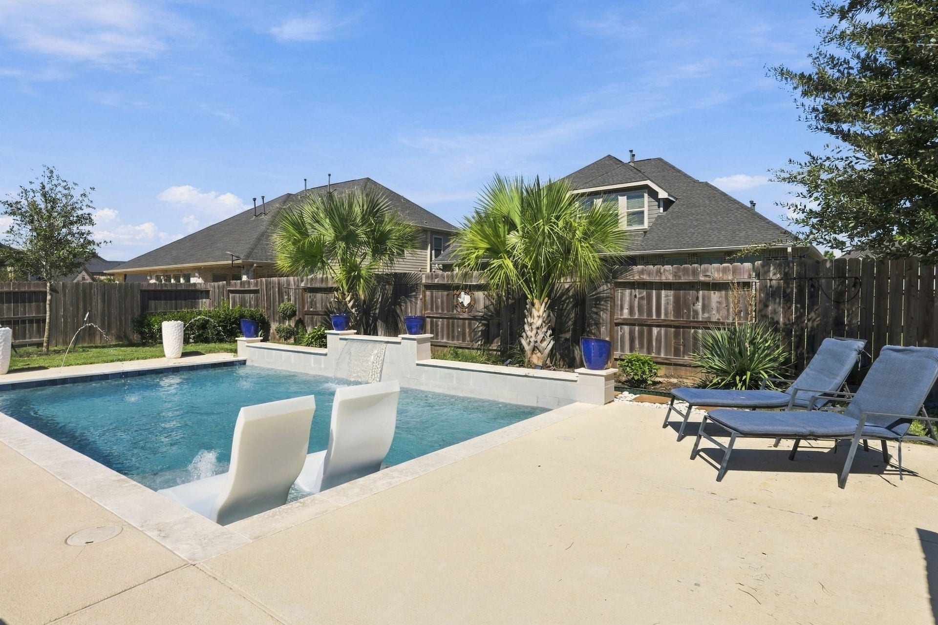 Imagine spending warm Texas afternoons relaxing poolside or hosting memorable gatherings in this beautiful outdoor space.