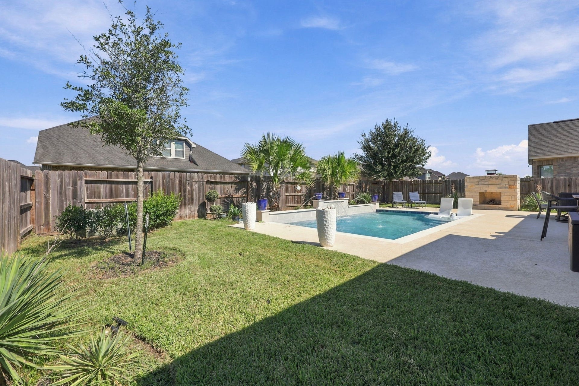 There's even room to enjoy the lawn, completed by an added sprinkler system, and thoughtfully updated walkways.