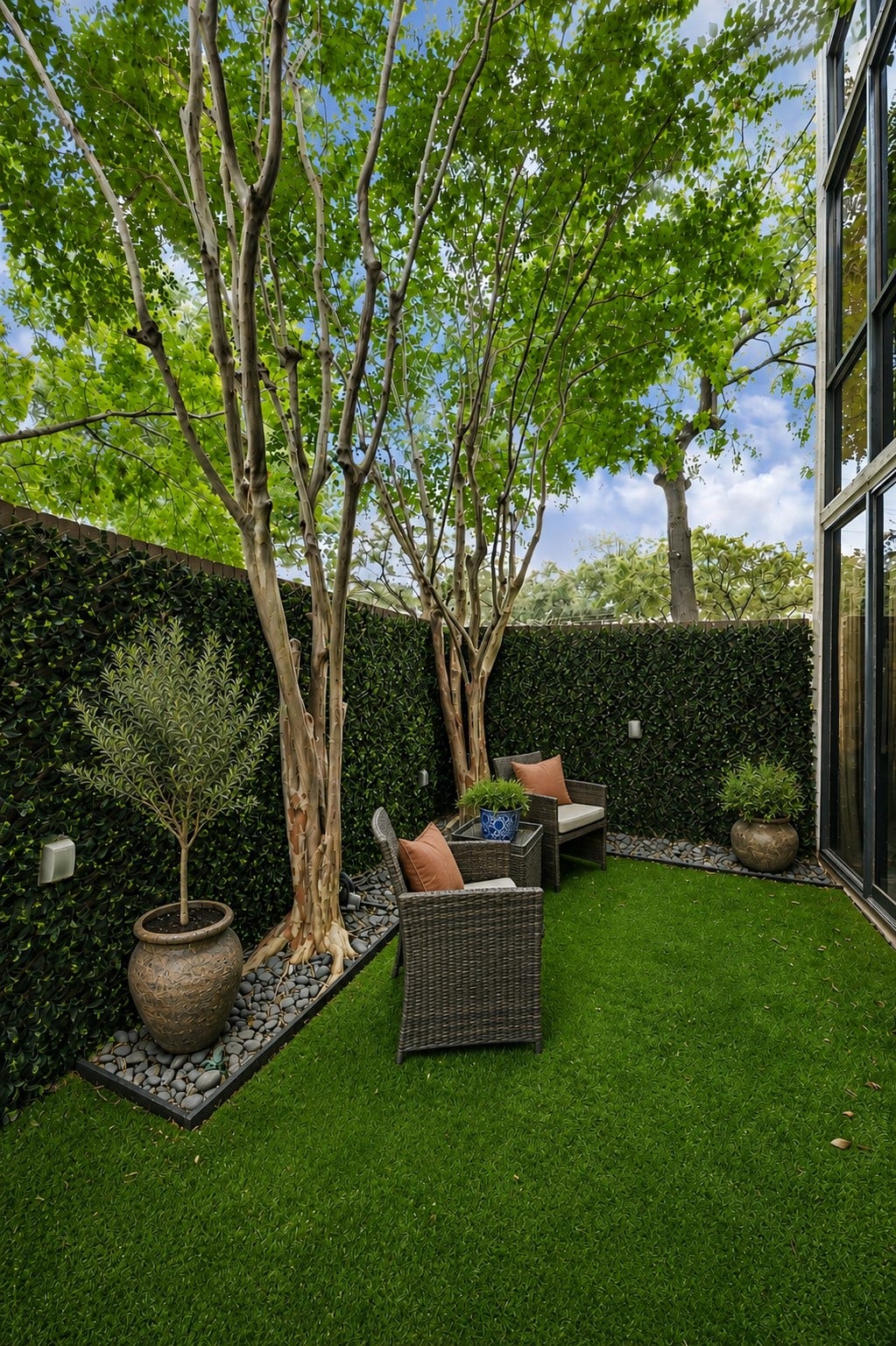 Imagine waking up each morning to a private garden view terrace from your primary bedroom.