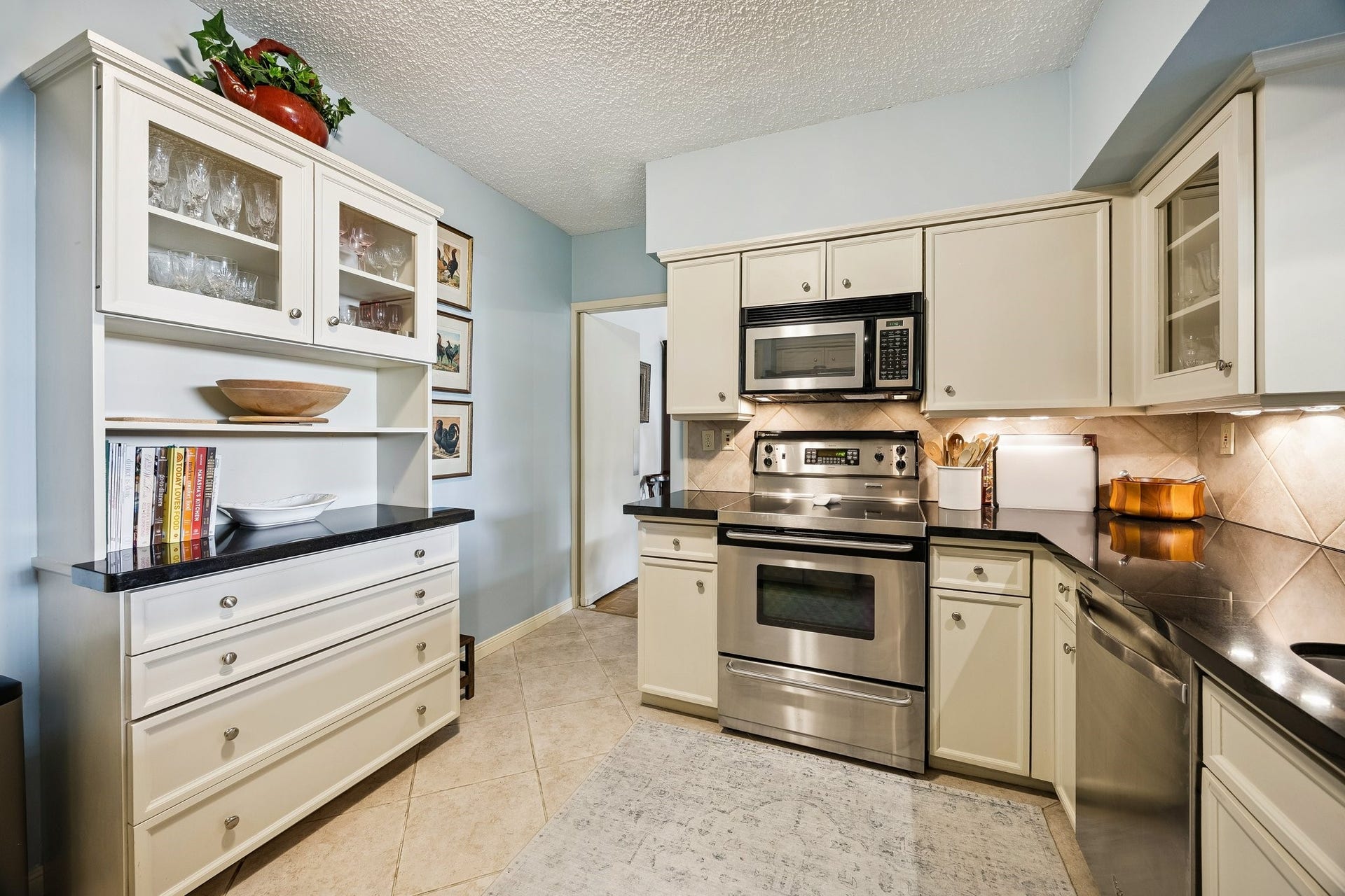 A clever built-in nook that expands your kitchen work space and ideal for extra storage