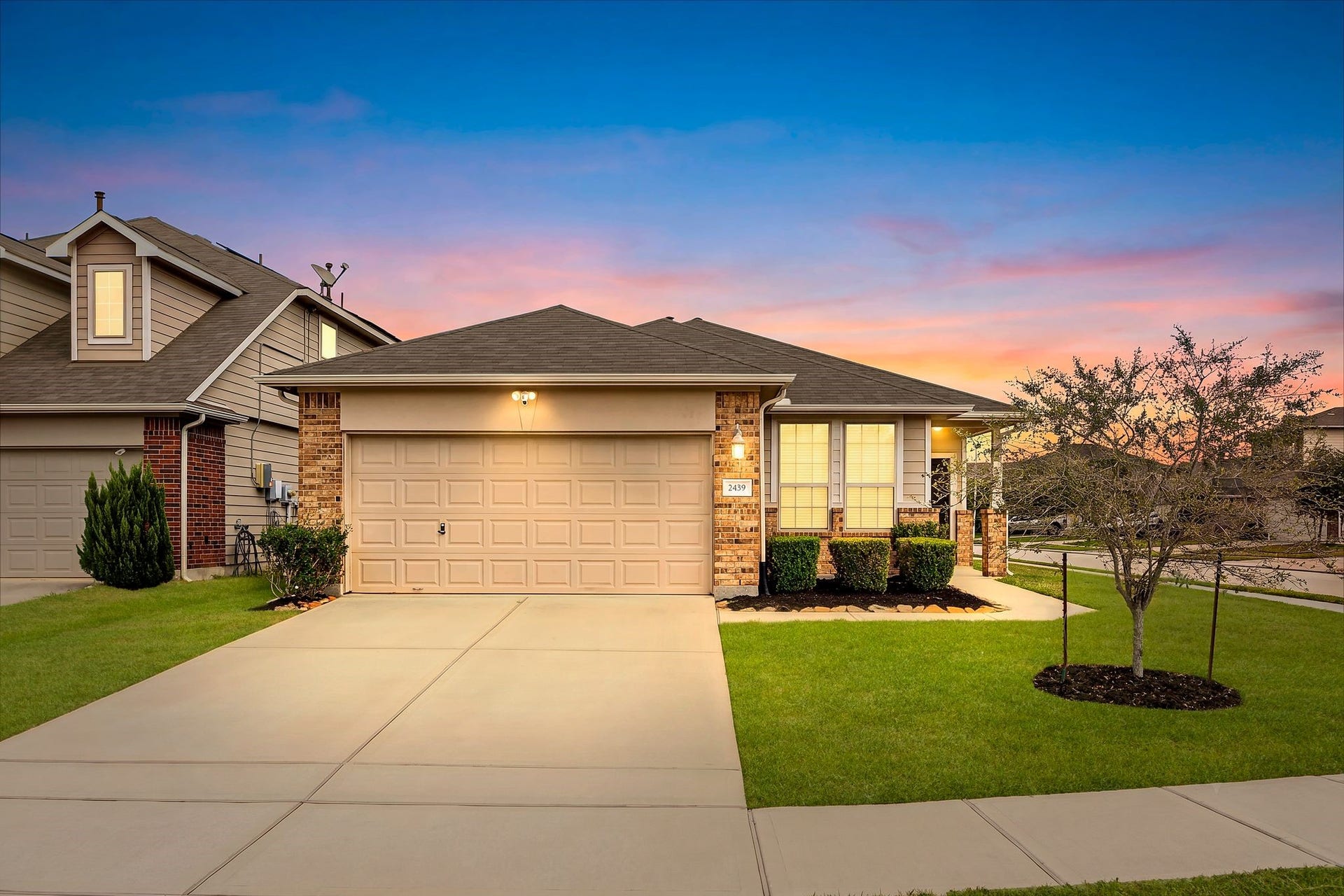 Come home to this charming brick exterior and a covered entry that welcomes you inside.