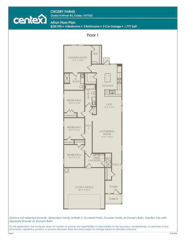 214 Olympic Harbor Drive, Crosby, TX 77532 Floor plan