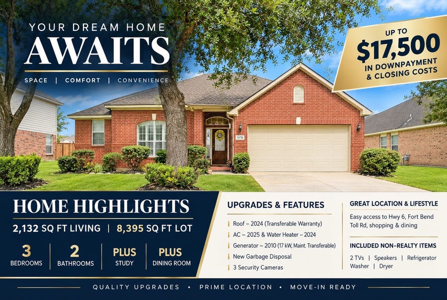 Property photo for 2515 Atlas Drive, Missouri City, TX