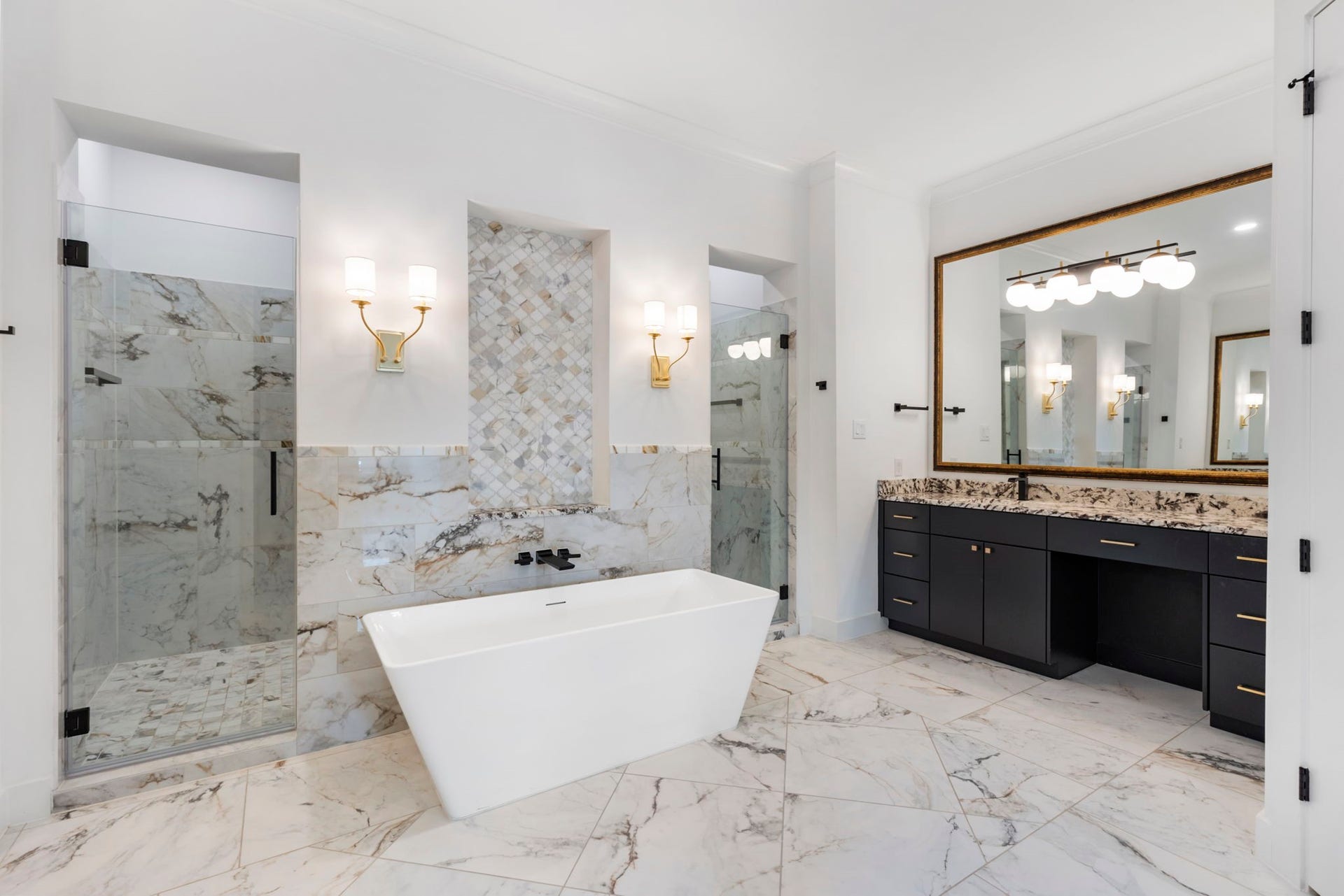 24739 Trull Brook Lane, Spring, TX 77389 Double entry shower as well as double sinks and a vanity area.