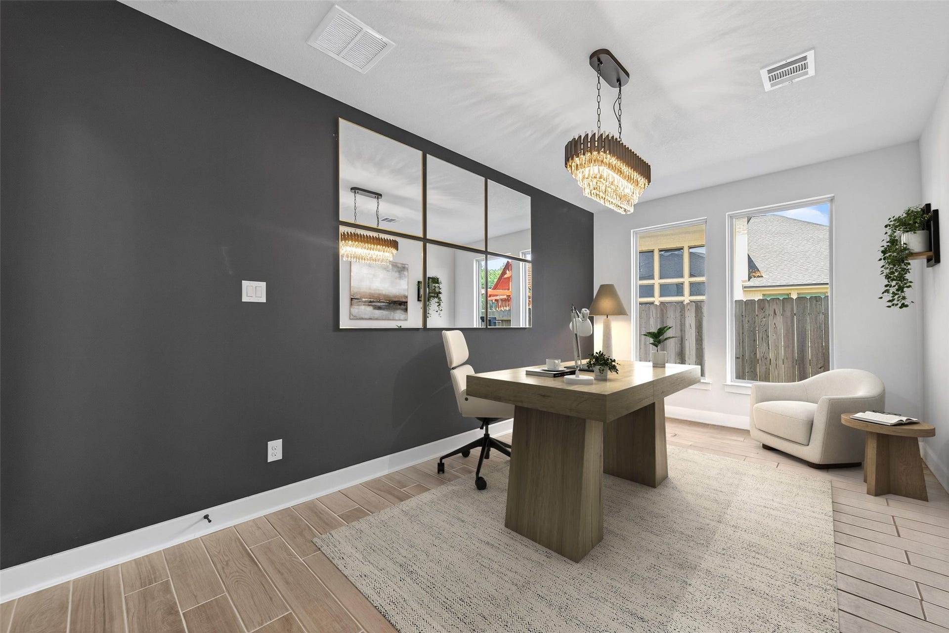 Virtually staged office