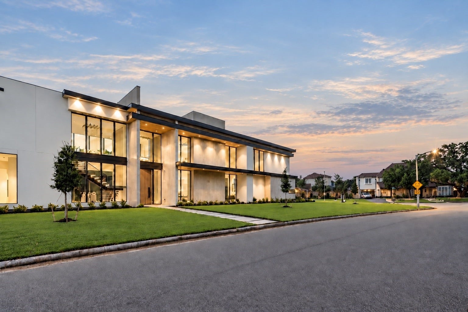 A stunnin first impression of contemporary luxury and sophisticated design.