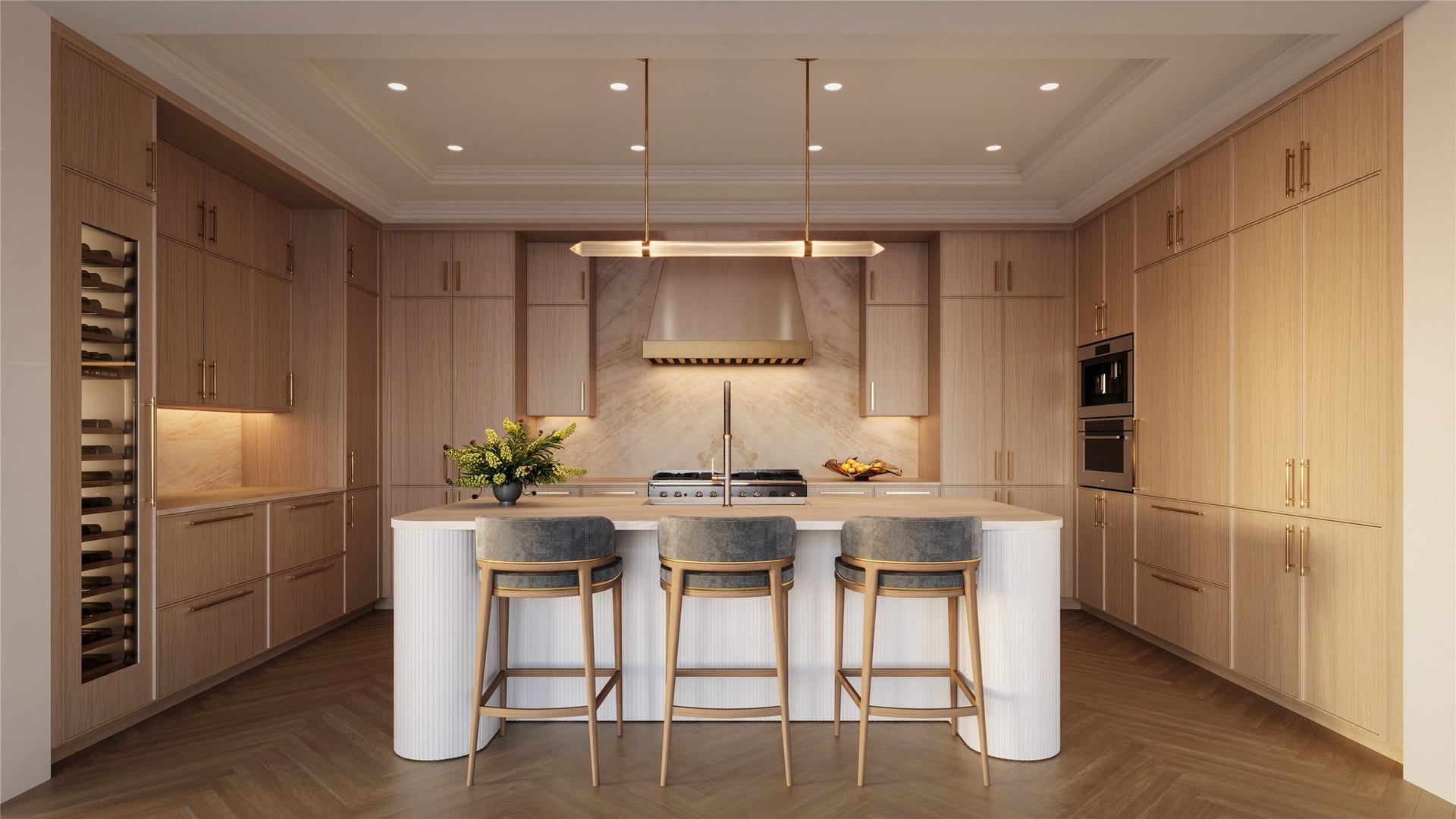 2120 Post Oak Boulevard, #PH3, Houston, TX 77056 Thoughtfully designed, the kitchen features custom cabinetry available in a selection of three refined color palettes, complemented by soft-close functionality throughout. Illuminated drawers with built-in dividers provide exceptional organization and effortless functionality. A discreet paneled door leads to a secondary pantry and fully equipped catering kitchen, complete with an additional dishwasher, refrigerator, sink, stove, and ice machineideal for seamless entertaining and everyday convenience.