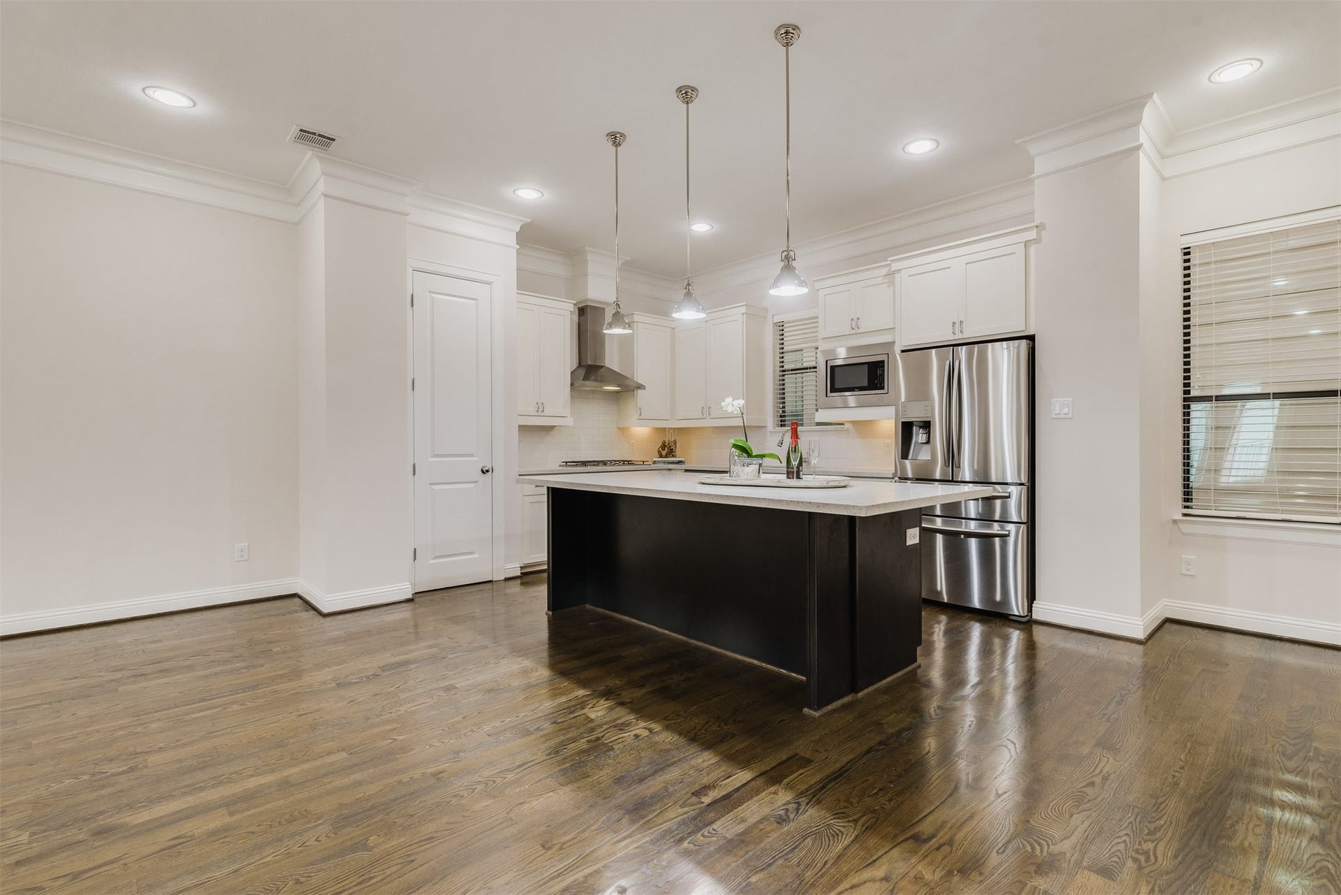 Island Kitchen is open to the second floor living space.
