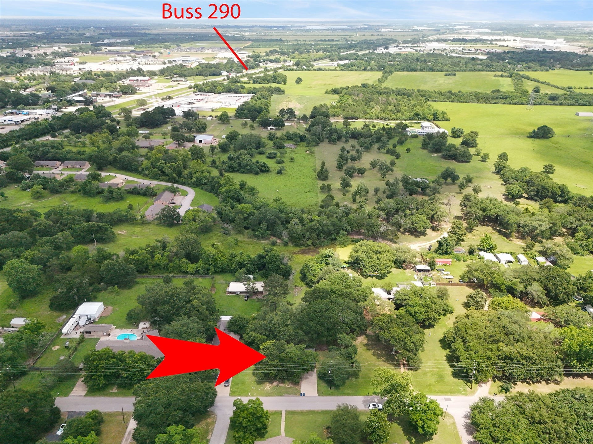 504 Walnut Street, Waller, TX 77484 Aerial View