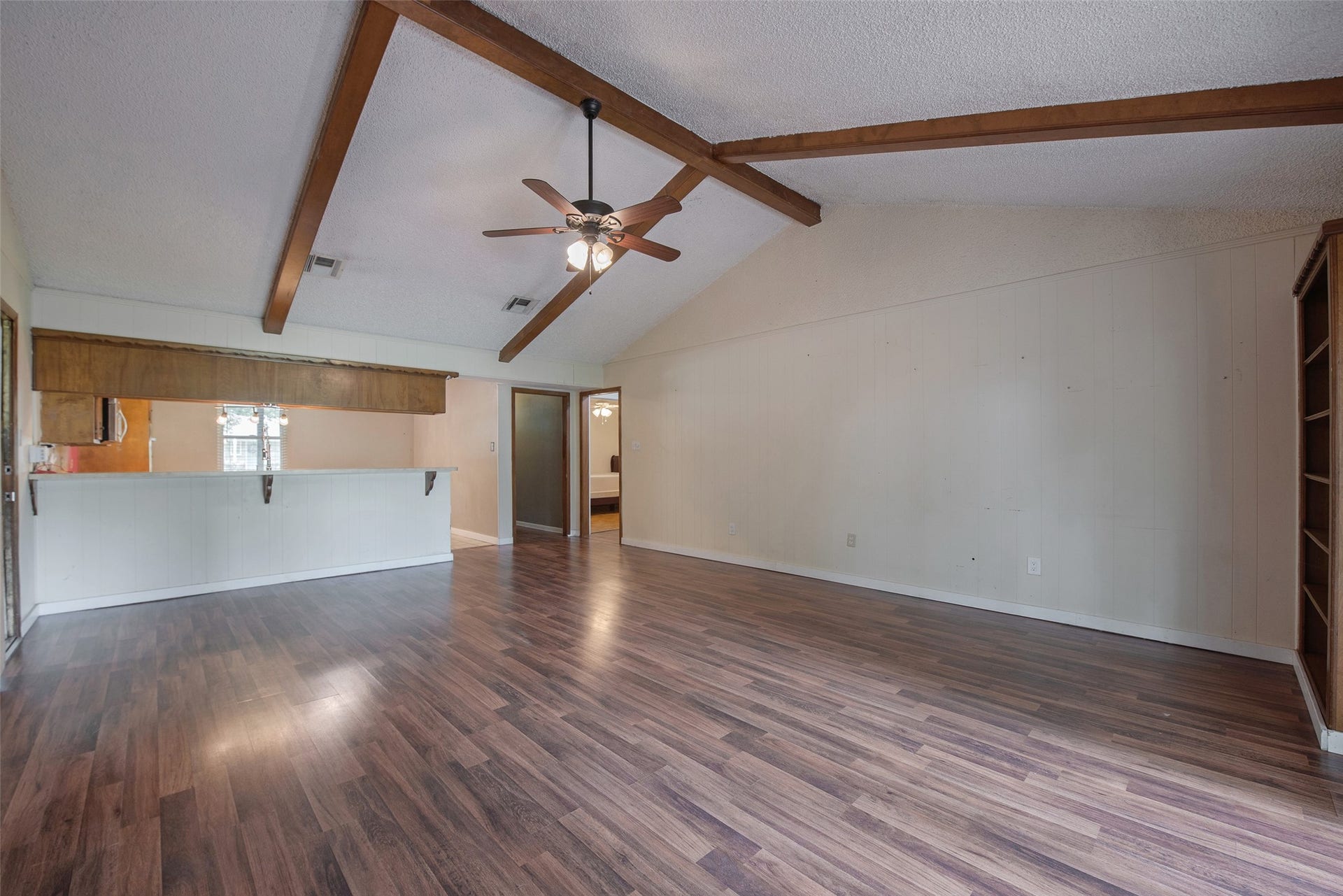 504 Walnut Street, Waller, TX 77484 Large Family Room that Flows to the Kitchen