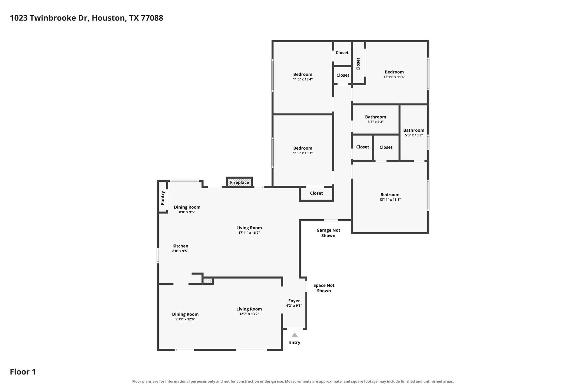 1023 Twinbrooke Drive, Houston, TX 77088 Floorplan