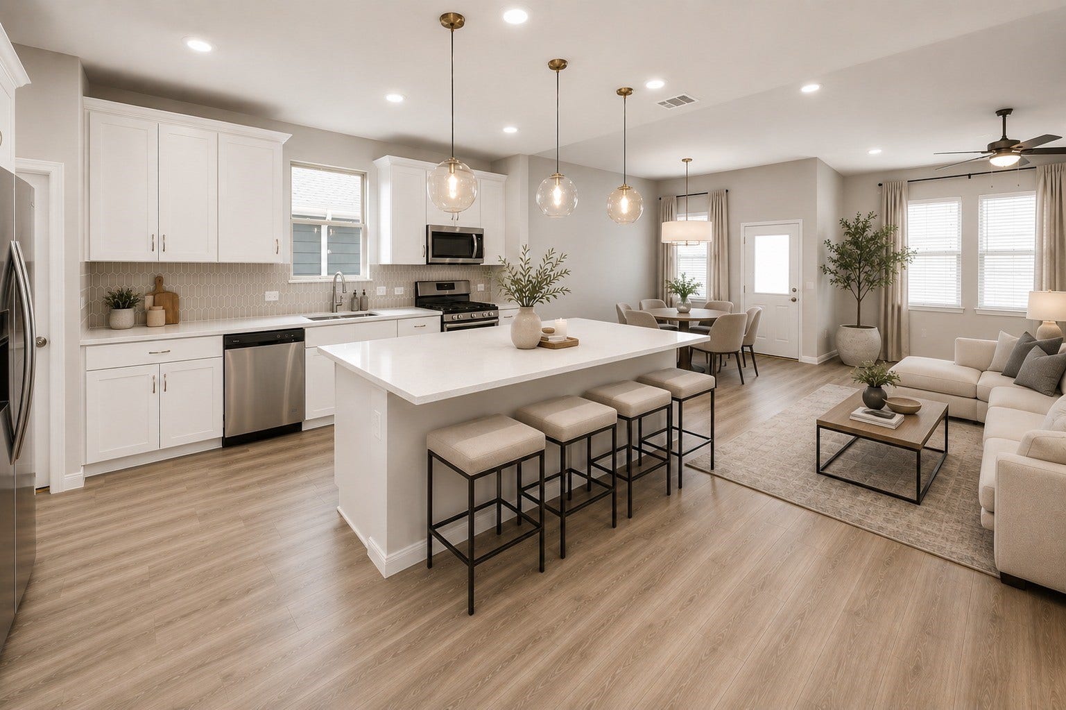 1311 Bonnerjee Drive, Crosby, TX 77532 Virtually staged using AI to showcase the potential use and layout of the space. Furniture and dcor shown are for visualization purposes only and are not included with the property