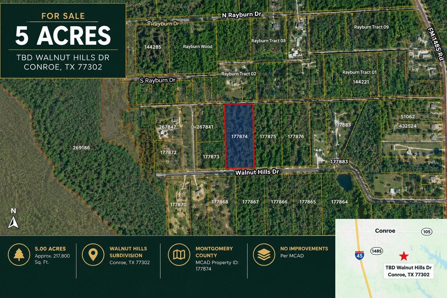 TBD Walnut Hills Drive, Conroe, TX 77302 TBD Walnut Hills Drive, Conroe, TX 77302