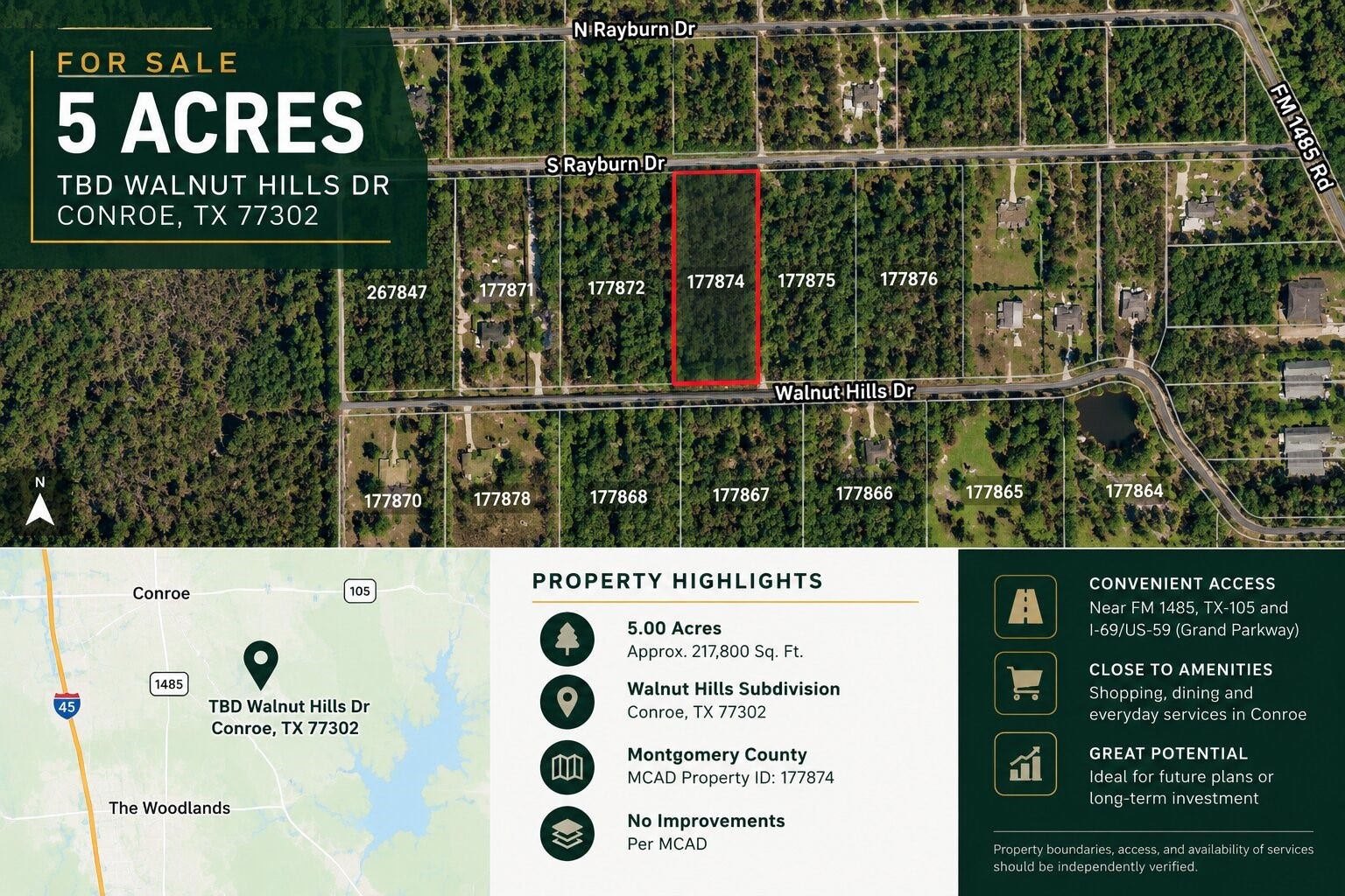 TBD Walnut Hills Drive, Conroe, TX 77302 TBD Walnut Hills Drive, Conroe, TX 77302