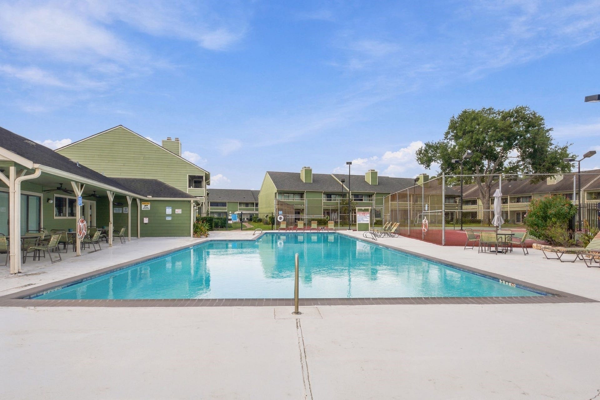 14777 Wunderlich Drive, #413, Houston, TX 77069 There is a beautiful community pool in the gated subdivision! it is nearby but not so close that you hear it!