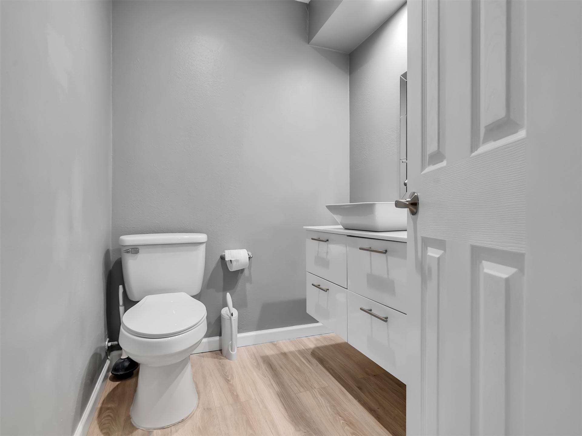 Updated downstairs half bath.