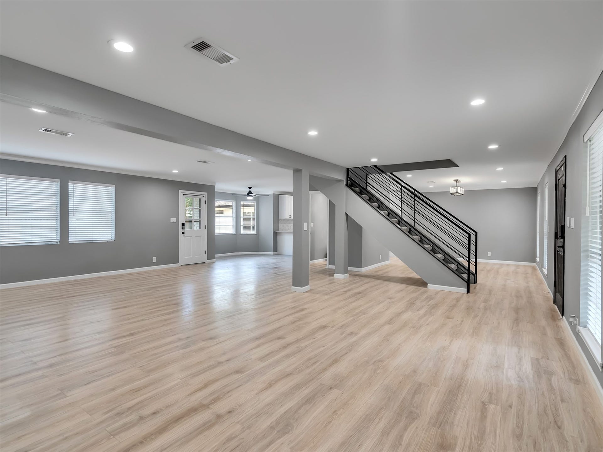 Plenty of room to set up a TV and hangout lounge in this area.