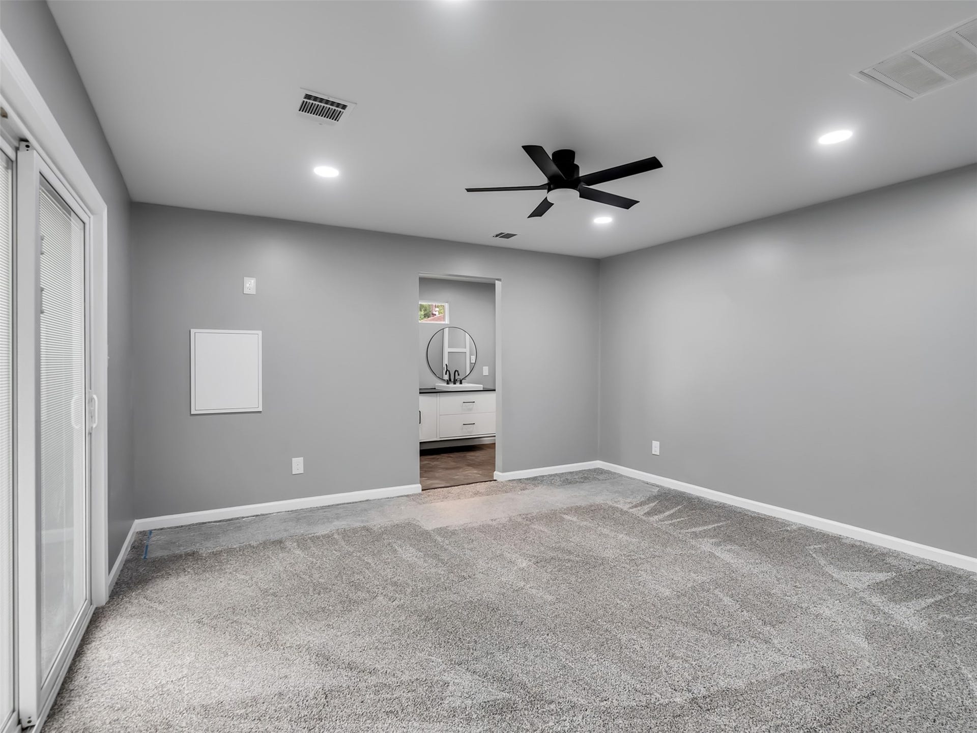 Newly renovated downstairs primary could make a fantastic mothe-in-law suite.