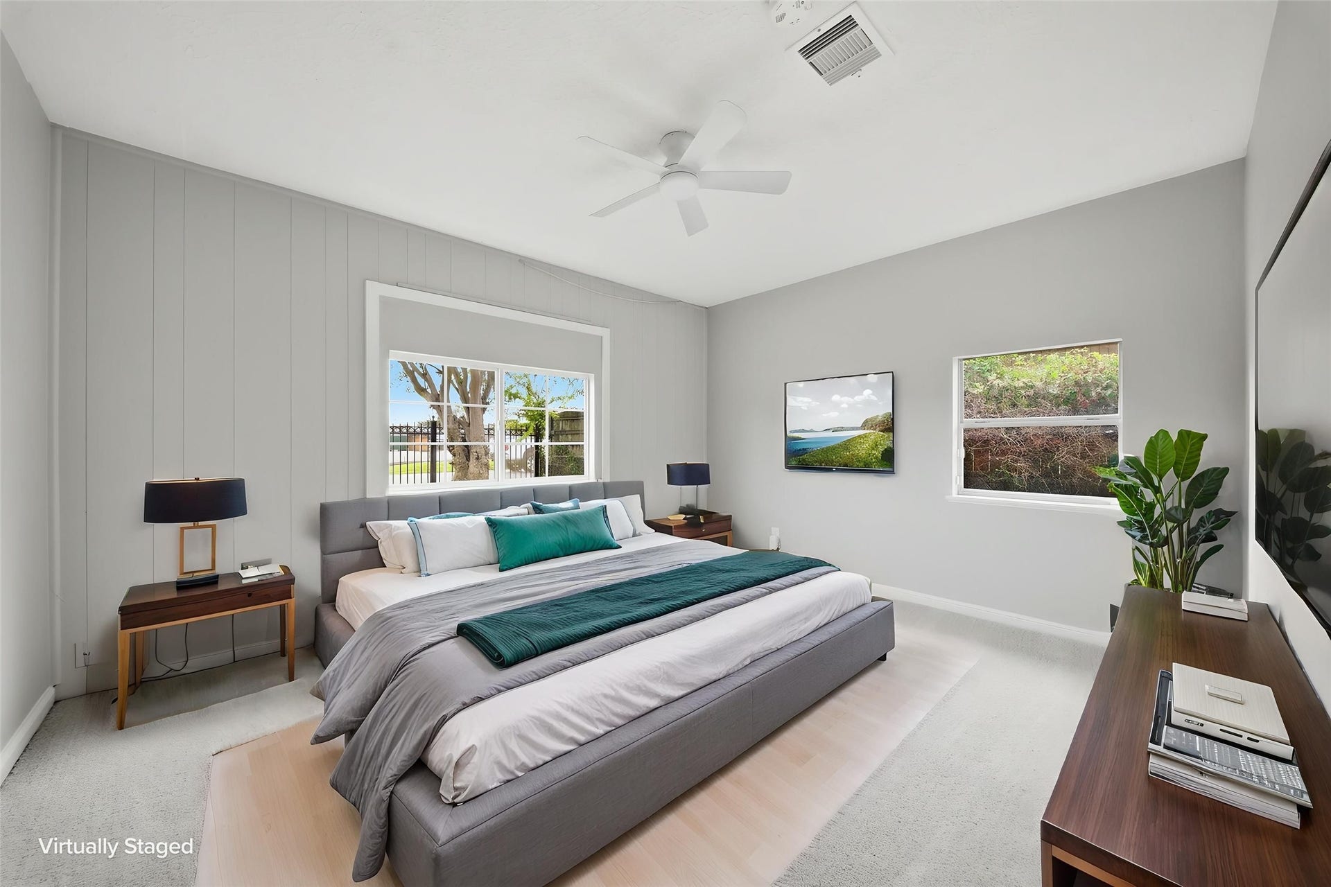 Virtually Staged guest bedroom