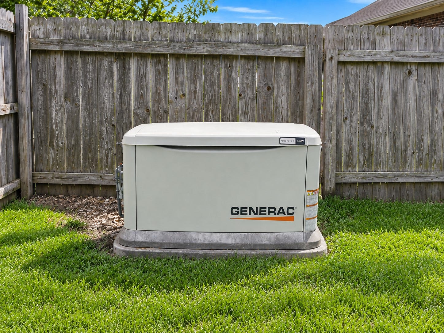 1645 Longwood Glen Lane, Friendswood, TX 77546 Whole-home Generac 24kW standby generator offers added peace of mind with reliable backup power during unexpected outages, helping keep the home comfortable and essential systems running when the power goes out.