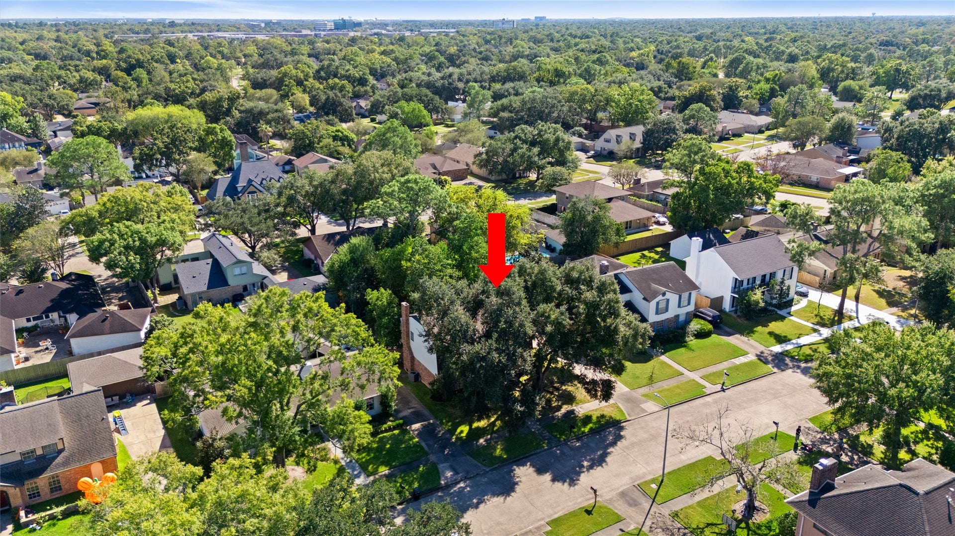 Aerial view of the property from the East.