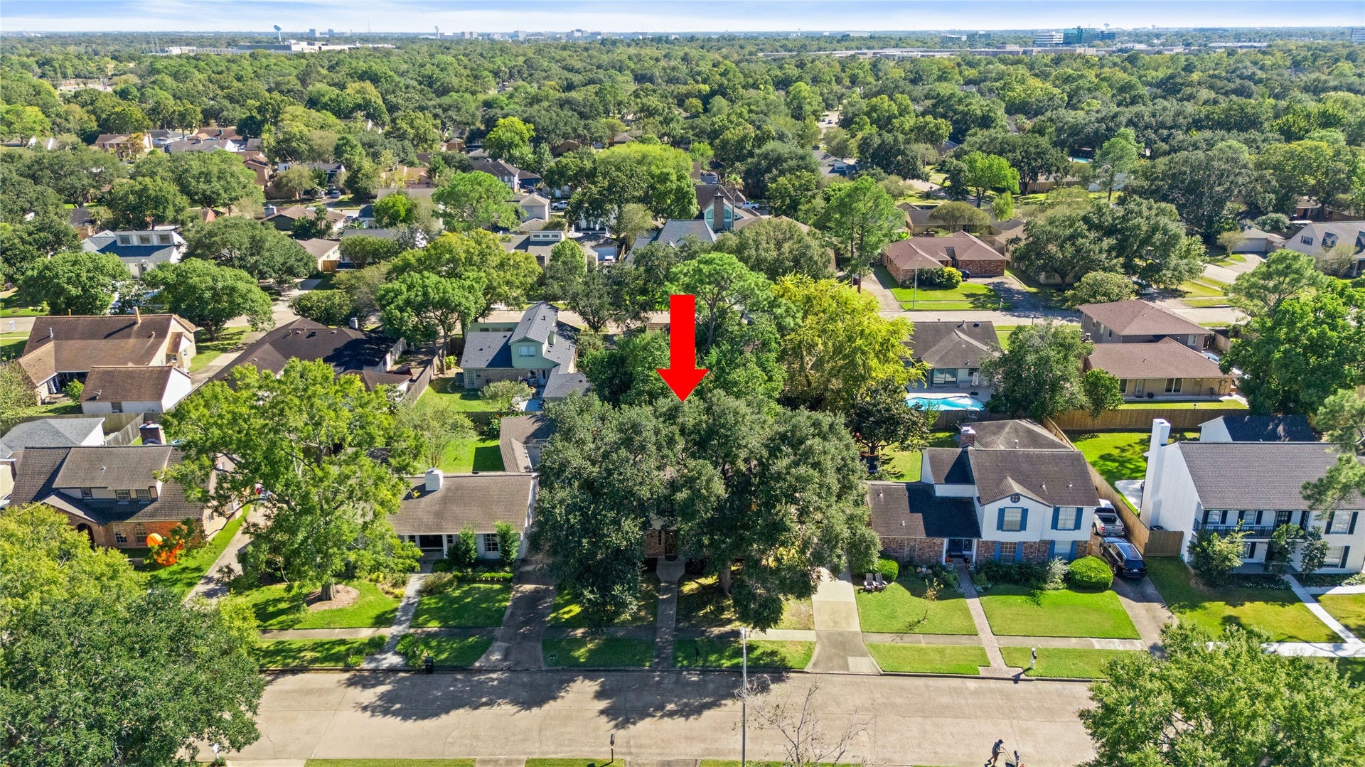 Established trees and wide streets located in Brook Forest subdivision