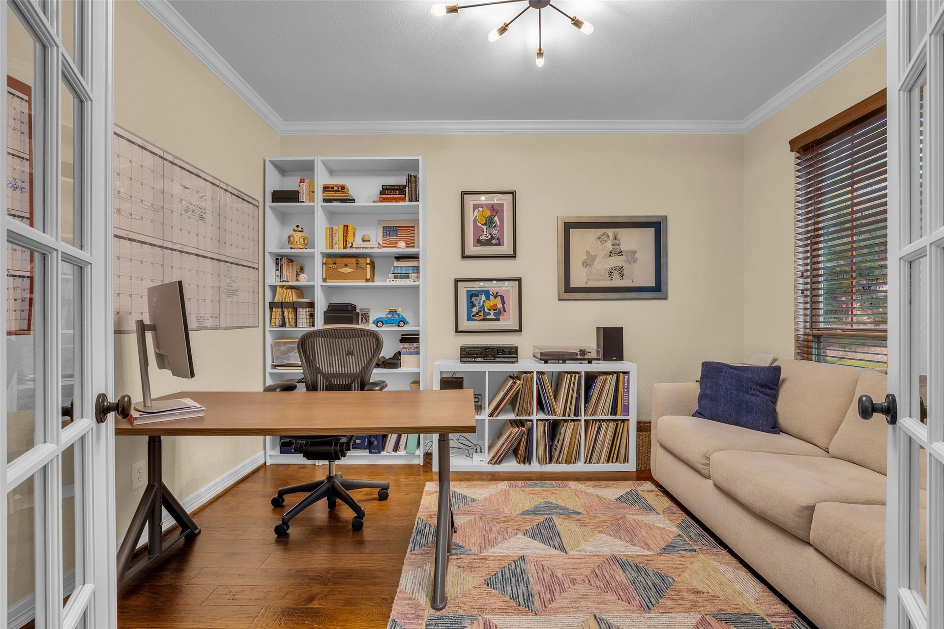 2 Glistening Pond Place, The Woodlands, TX 77382 Office with french doors
