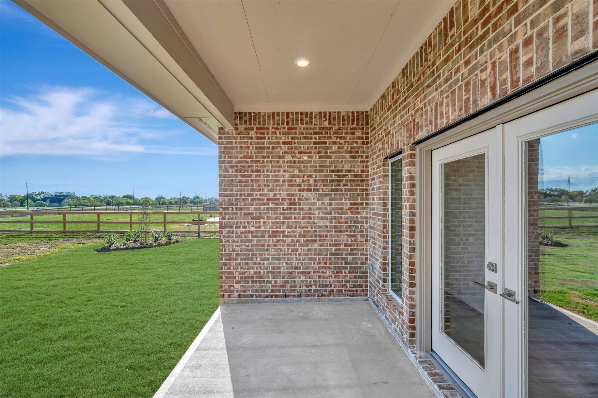 Relax outdoors on the covered patio