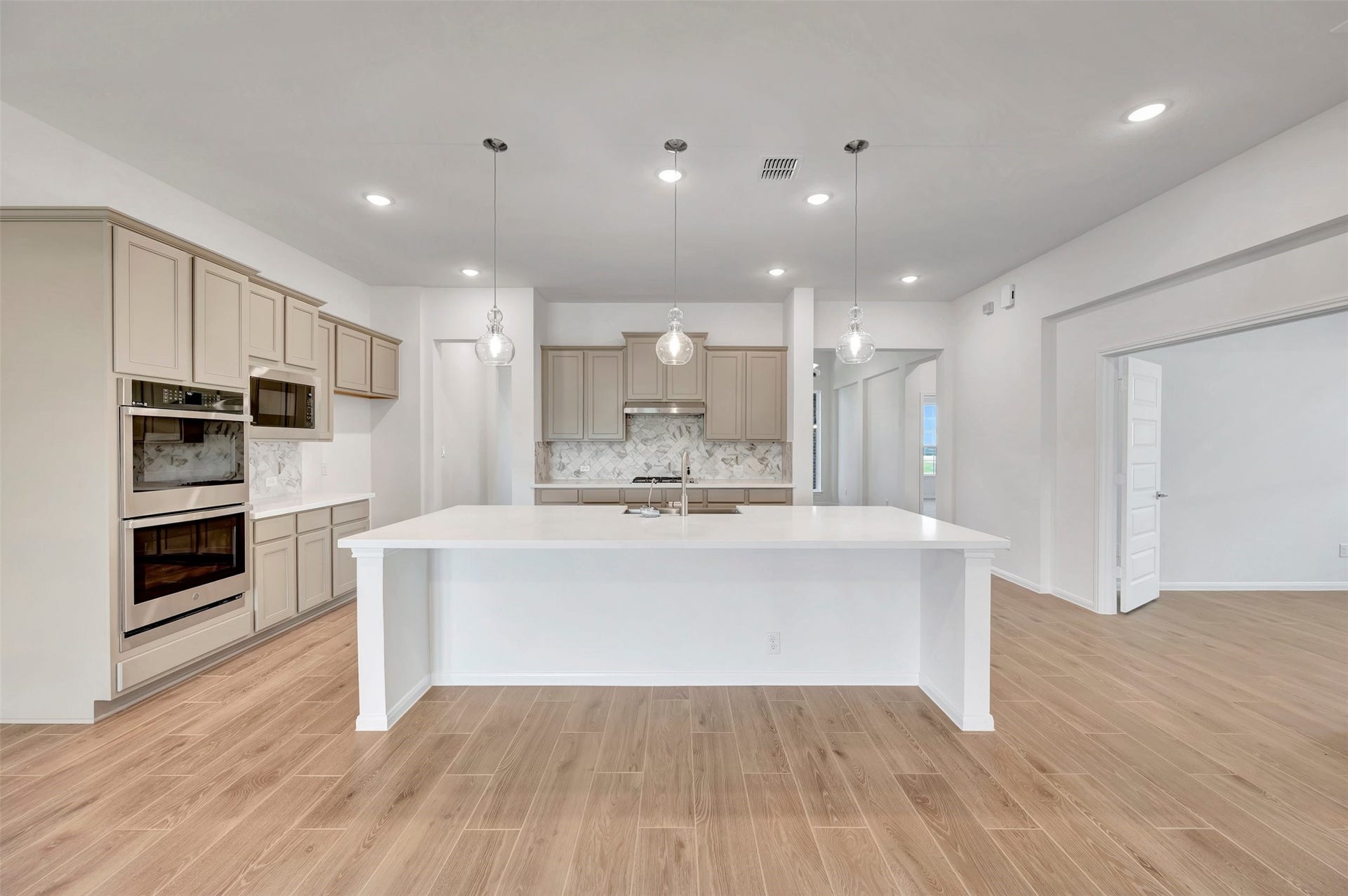 Gourmet island kitchen