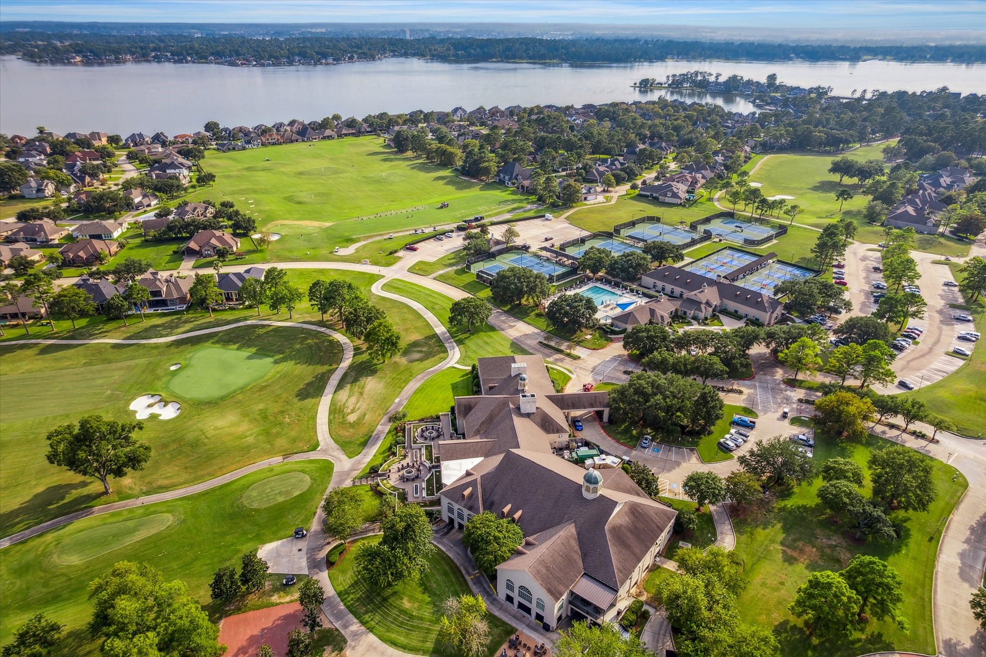 Bentwater offers resort-style living on the shores of Lake Conroe with an exceptional array of amenities, including three 18-hole championship golf courses, a full-service marina with boat access to the lake, tennis and pickleball facilities, a fitness center, sparkling community pools, and a luxury country club. Residents enjoy dining, social events, scenic walking trails, parks, and a vibrant, gated community lifestyle conveniently located near shopping, dining, and medical facilities.
