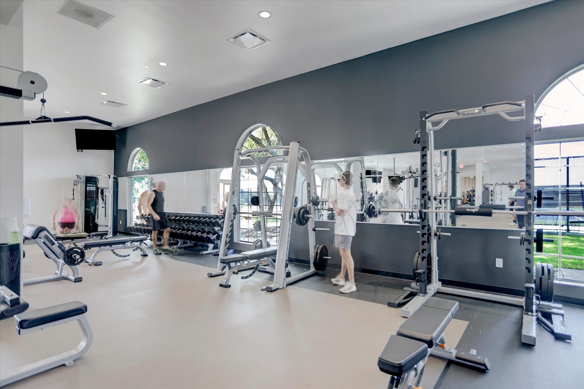 Bentwater residents enjoy access to a well-equipped fitness center featuring cardio and strength training equipment, providing a convenient option for maintaining an active lifestyle within the community.
