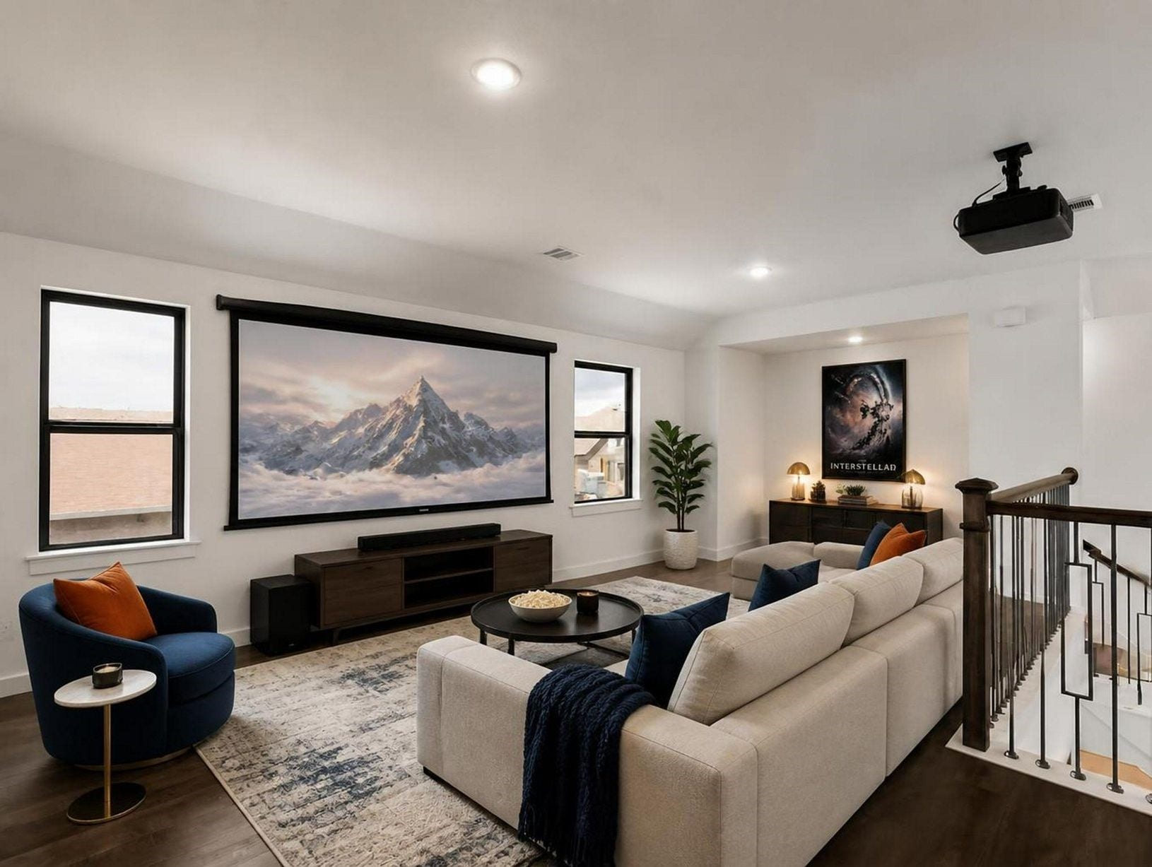 13021 Sapphire Lake Lane, La Marque, TX 77568 The upstairs game room creates a private lounge-style retreat with room for media, work, or relaxation. A clean second living space with a hotel-suite feel. Virtually staged.