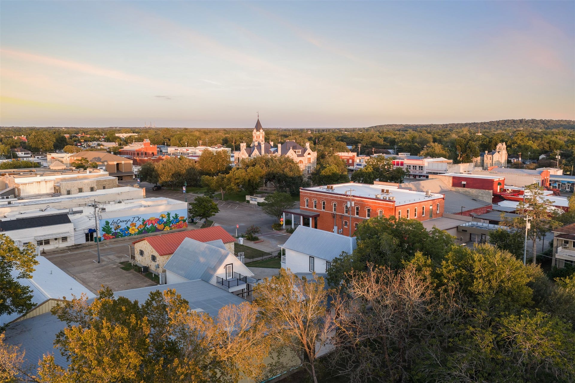 326 W Colorado Street, La Grange, TX 78945 Historic La Grange unfolds just beyond the property, with the courthouse square, shops and local landmarks nearby.